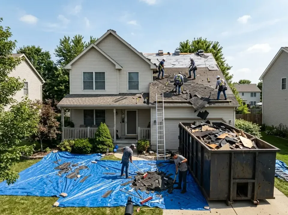 roof-replacement-debris-remova-004 — frequently asked questions, Cheapest Dumpster Rentals in Millstadt, IL